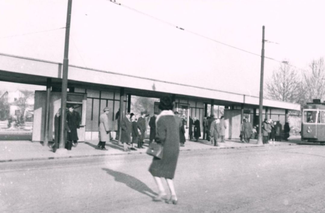 Tramvajsko okretište u Dubravi oko 1963. godine